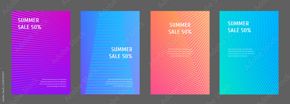 Colorful and trendy poster, flyer, banner templates