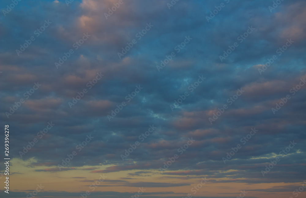 A flock of little clouds, Beautiful photo of clouds in the blue sky