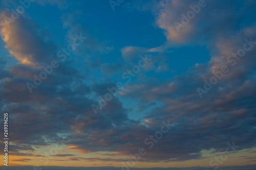 A flock of little clouds, Beautiful photo of clouds in the blue sky