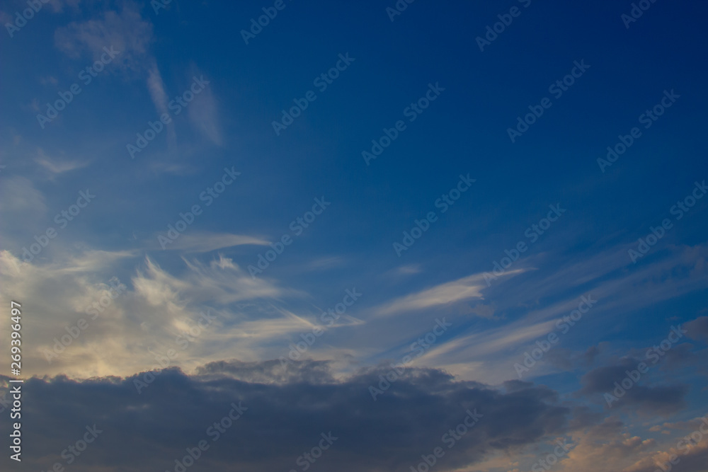 A flock of little clouds, Beautiful photo of clouds in the blue sky A flock of little clouds, Beautiful photo of clouds in the blue sky