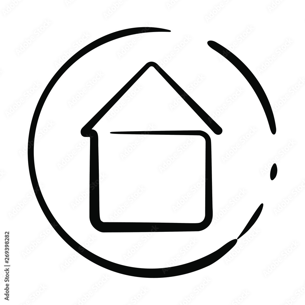 Home icon in the circle for internet web site or application. Usefull for button. Vector, EPS 10 Home icon in the circle for internet web site or application. Usefull for button. Vector, EPS 10