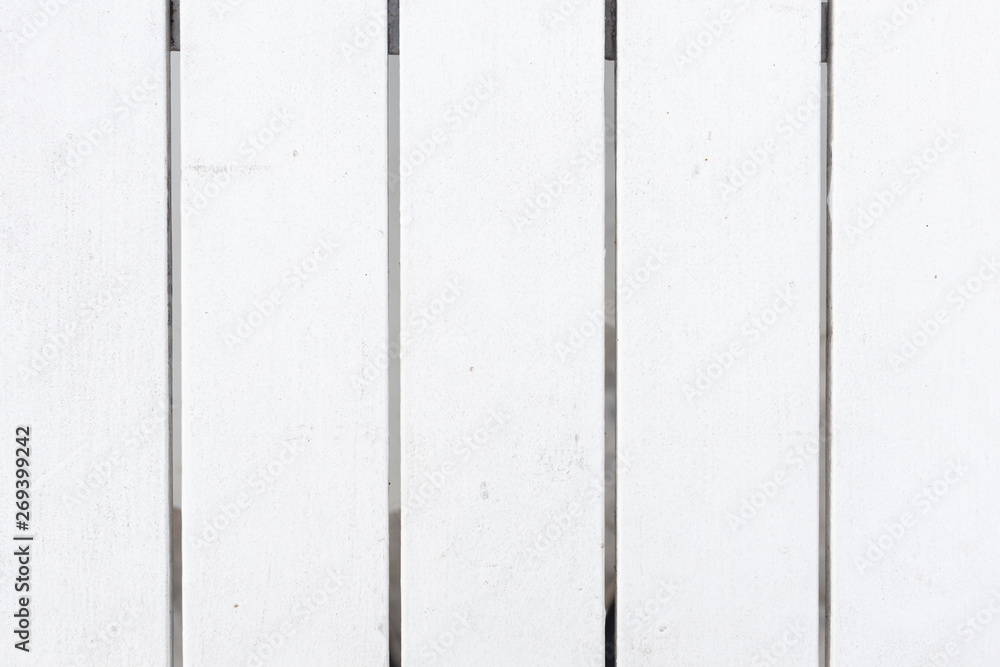 closeup texture of wooden white fence or table with space between plank. closeup texture of wooden white fence or table with space between plank.