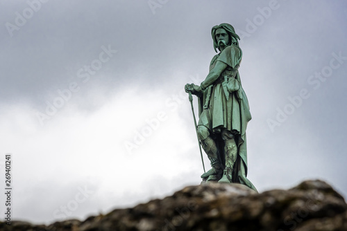 Fotografie, Obraz Vercingetorix, the statue of a famous Gaul warrior in Alesia who defied the Roma