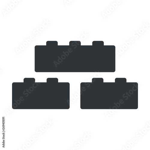 building blocks icon vector isolated