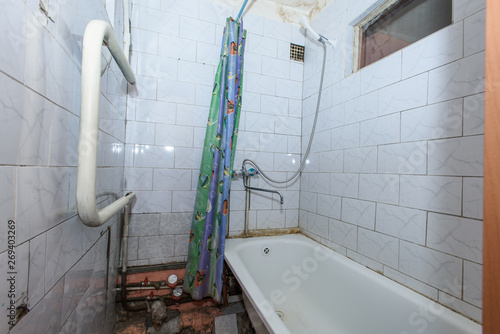 poor bathroom interior