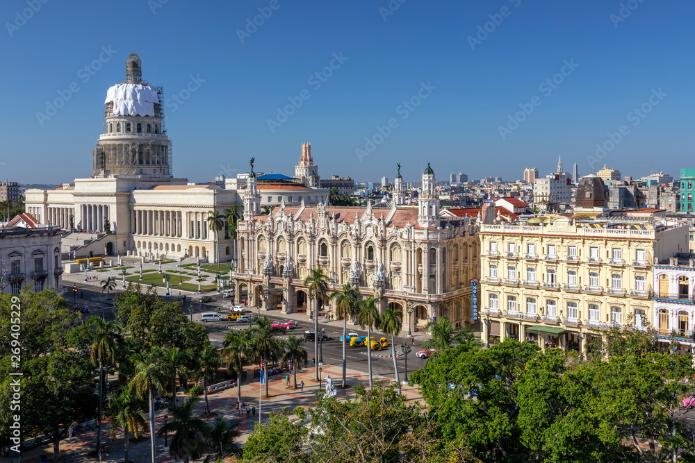 Aussicht auf das Capitol in Havanna, Kuba