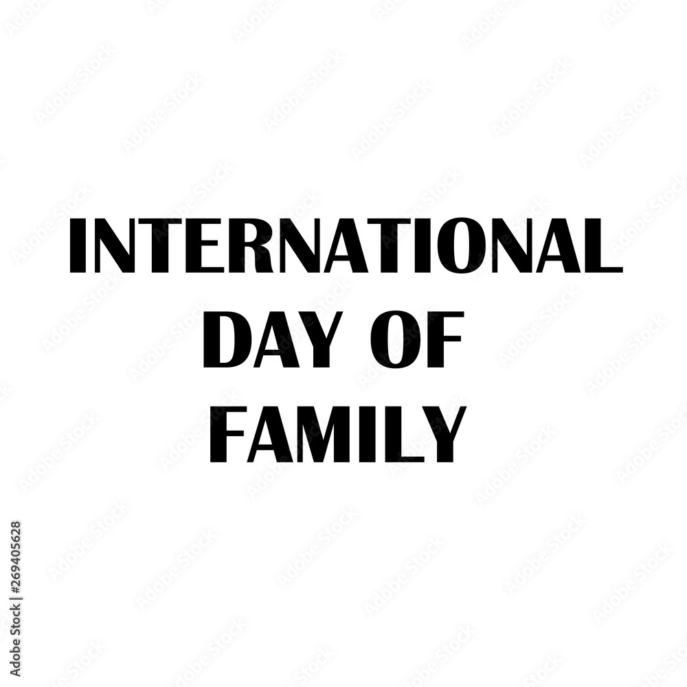 Happy International Day of Family Greeting Card Vintage Vector Template Design Background Illustration