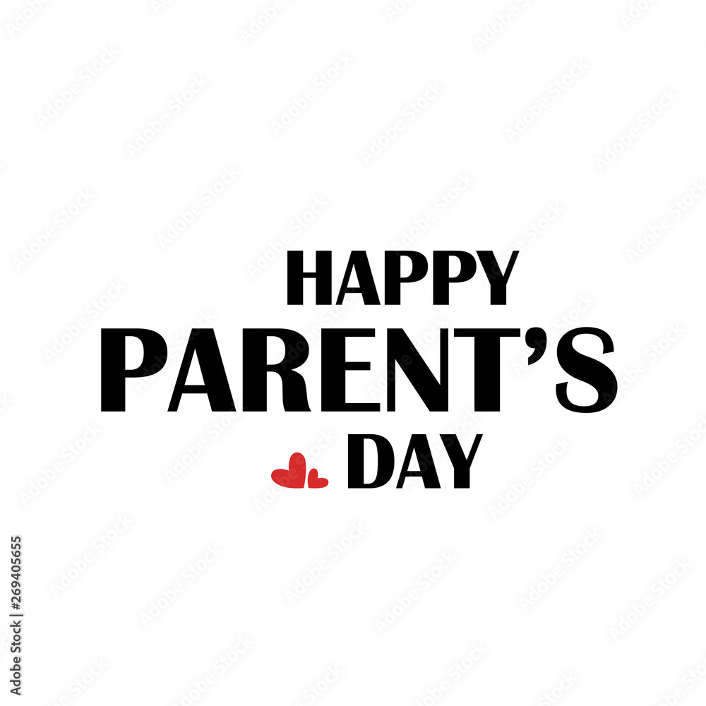 Happy Parents Day Greeting Card Vintage Vector Template Design Background Illustration
