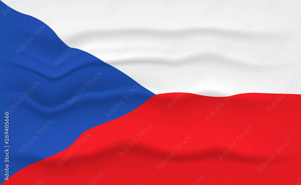 Naklejka premium Flag of Czech Republic
