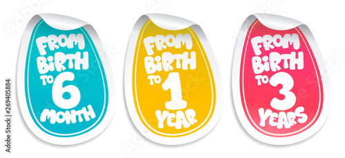 Stickers for baby goods and clothes