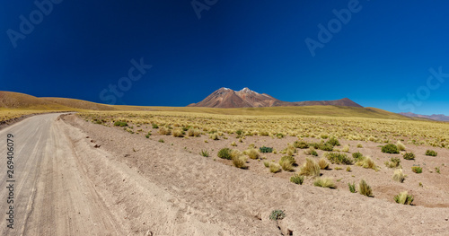 Track to Miscanti a Minique lagoons in Atacama