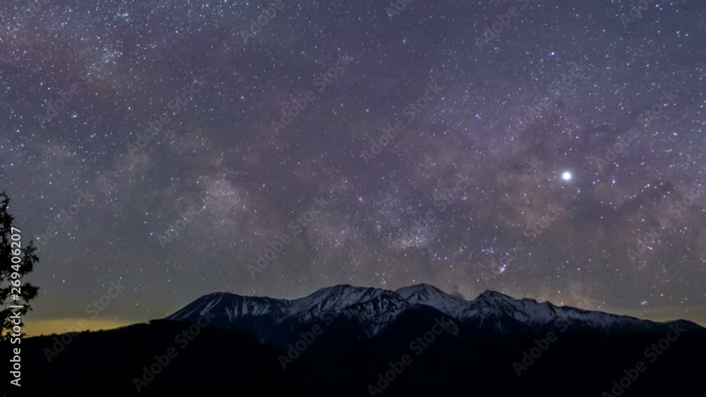 御嶽山に昇る天の川Timelapse-DFズーム版 御嶽山に昇る天の川Timelapse-DFズーム版