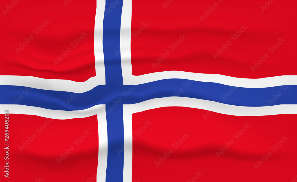 Naklejka premium Flag of Norway