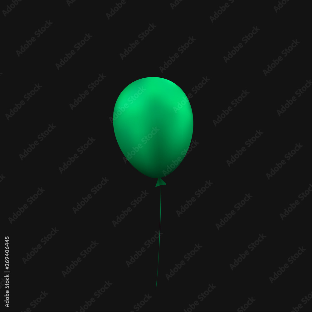 Empty green balloon Empty green balloon