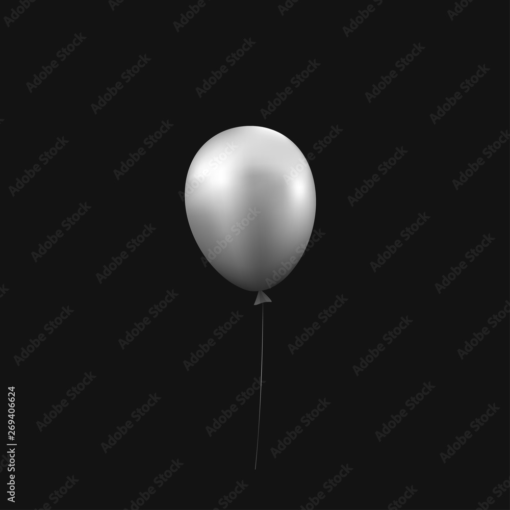Empty silver balloon
