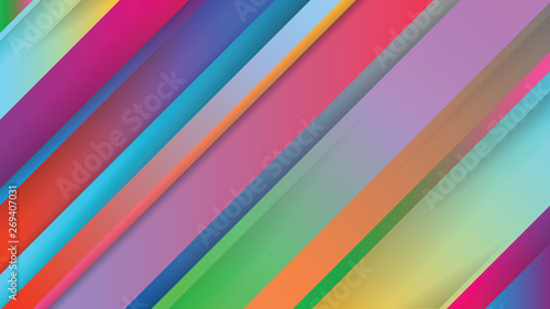 Abstract Colorful Background with Stripes. Minimalistic Banner