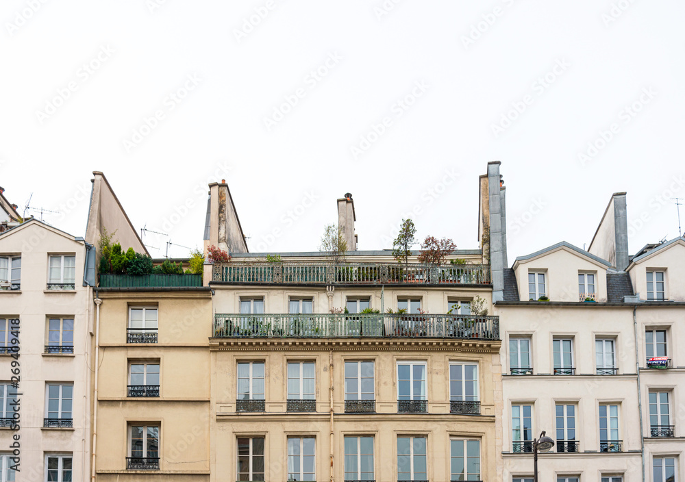 Fototapeta premium old fashioned paris france - with space for text or image
