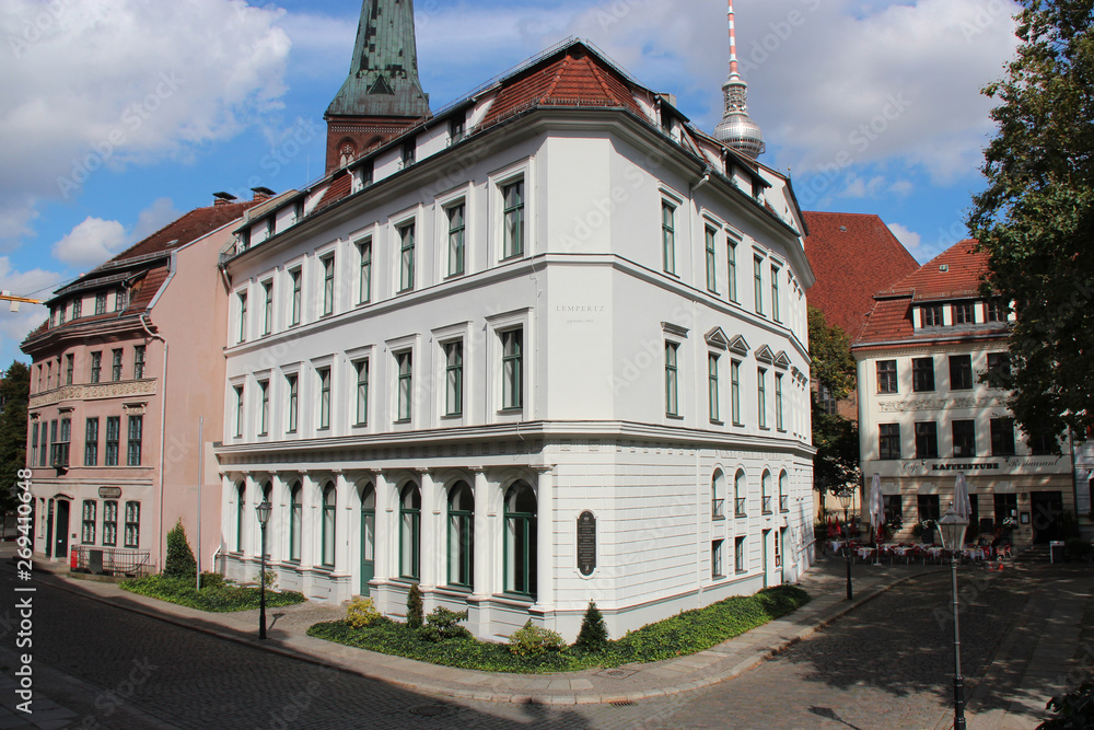 buildings in Nikolaiviertel  in berlin (germany) 