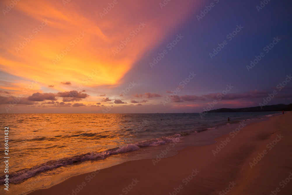 Sunset on the beach in Thailand Sunset on the beach in Thailand