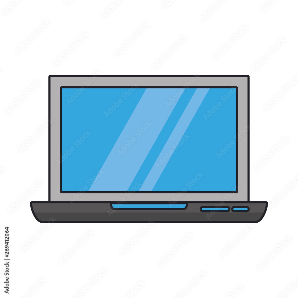 Laptop computer technology isolated vector illustration Laptop computer technology isolated vector illustration