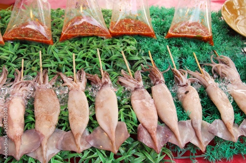 Grilled squid is delicious at street food