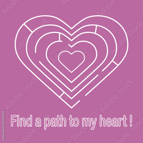 Labyrinth to the heart. Valentine's Day