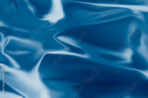 . Blue liquid shiny background.