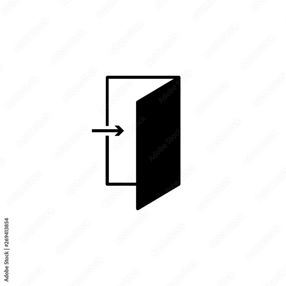 Exit vector icon. Door sign. Door vector icon. Door with arrow flat symbol. Door line icon. Exit vector icon. Door sign. Door vector icon. Door with arrow flat symbol. Door line icon.