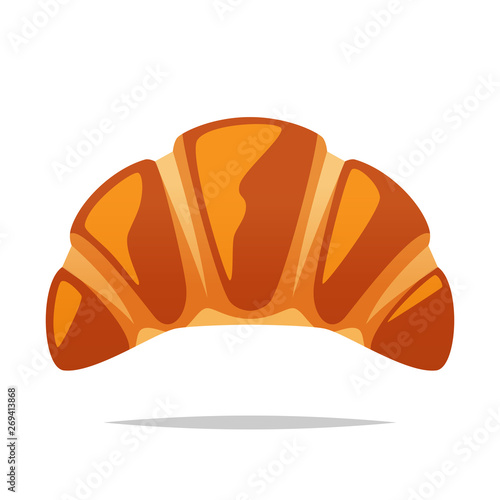 Croissant vector isolated illustration