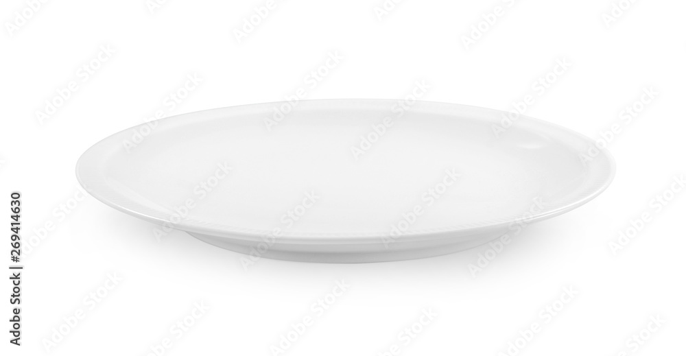 empty white plate on white background. empty white plate on white background.