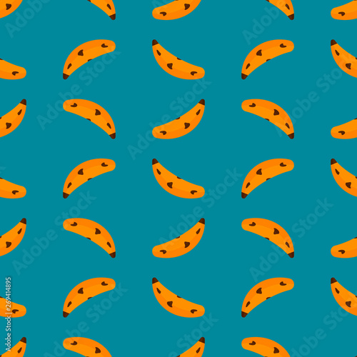 Banana Pattern with a beautiful flat background