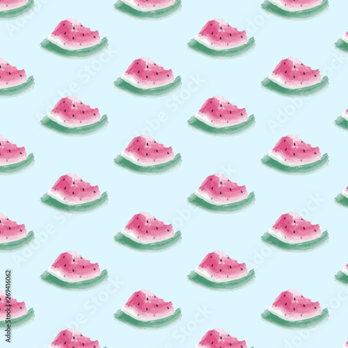 Watermelon watercolor Pattern