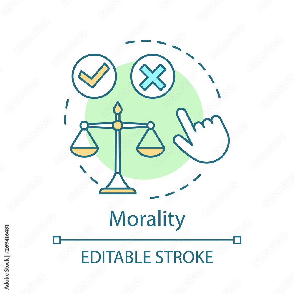 Obraz premium Morality concept icon