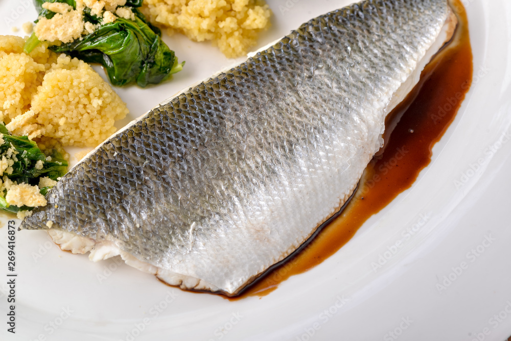 fresh fish on a plate