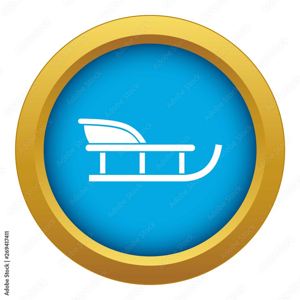 Sled icon blue vector isolated on white background for any design Sled icon blue vector isolated on white background for any design