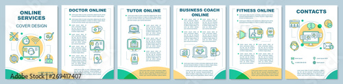 Online services brochure template layout