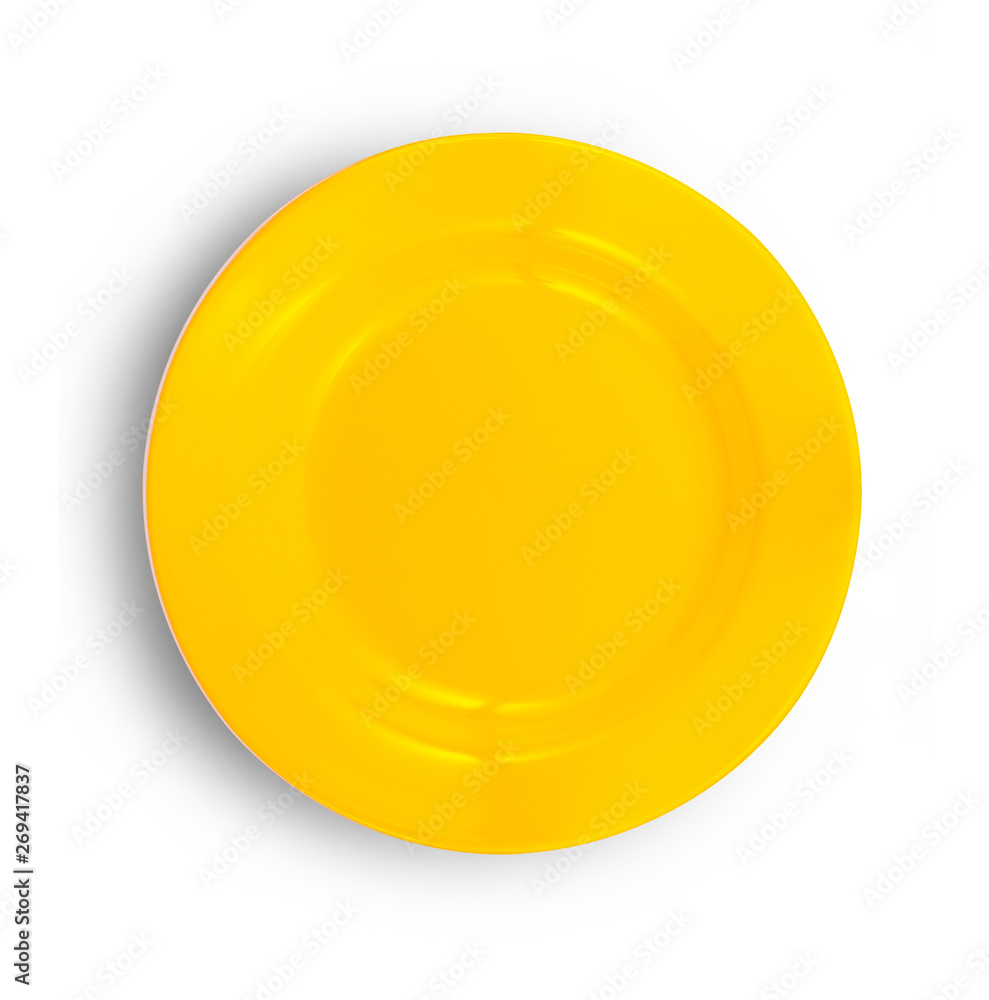 empty plate on white background. empty plate on white background.