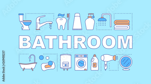 Bathroom word concepts banner