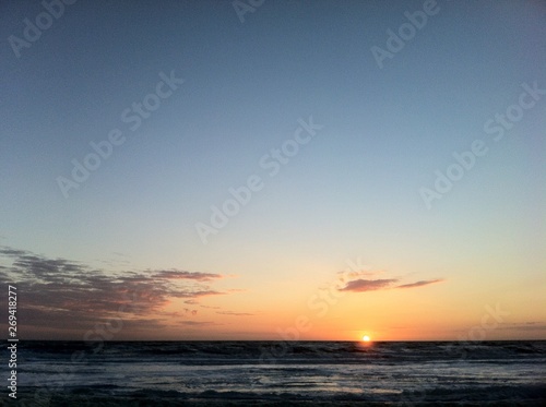 Julianadorp sunset at Dutch coast. Northsea Netherlands