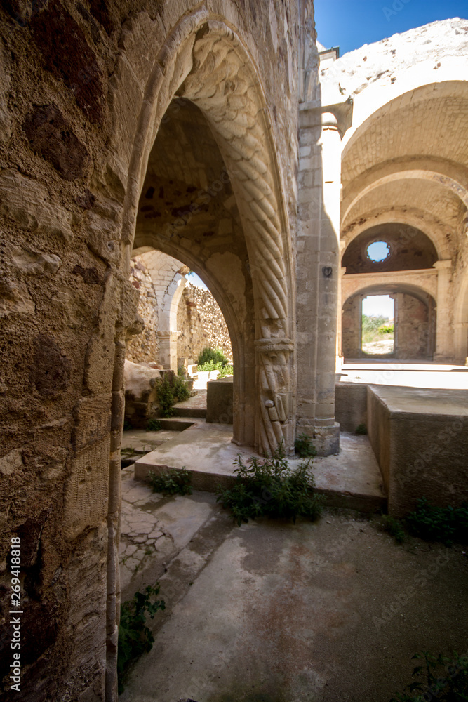 Obraz premium ruin of a cathedral in Sardinia