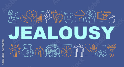 Jealousy word concepts banner