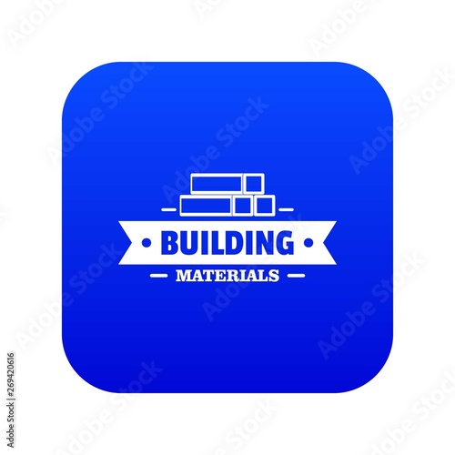 Construction materials icon blue vector isolated on white background © ylivdesign