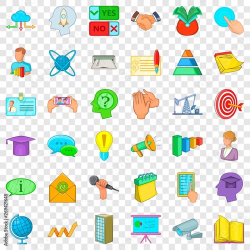 Congress icons set. Cartoon style of 36 congress vector icons for web for any design
