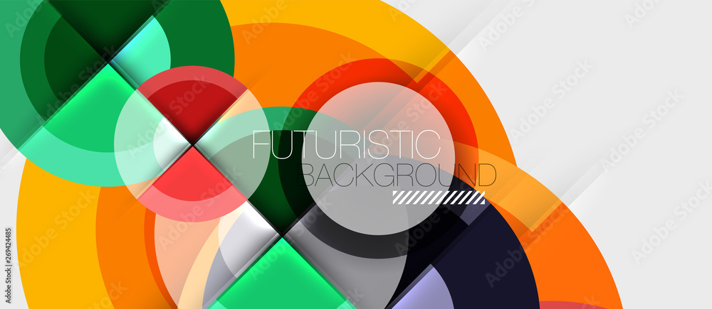 Geometric design abstract background - circles Geometric design abstract background - circles