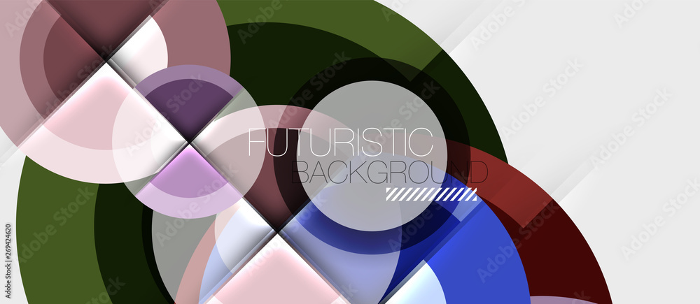 Geometric design abstract background - circles