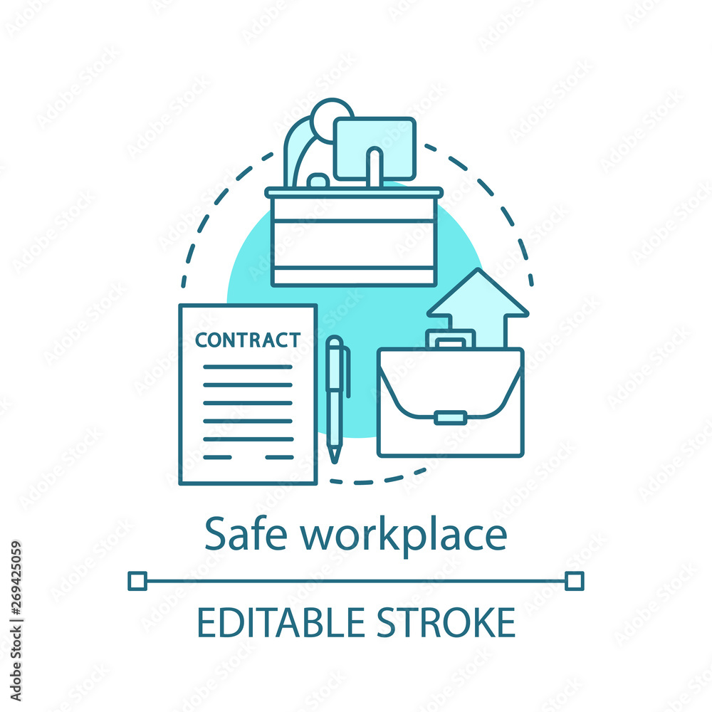 Safe workplace concept icon Safe workplace concept icon