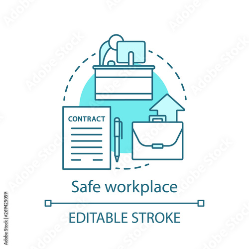 Safe workplace concept icon