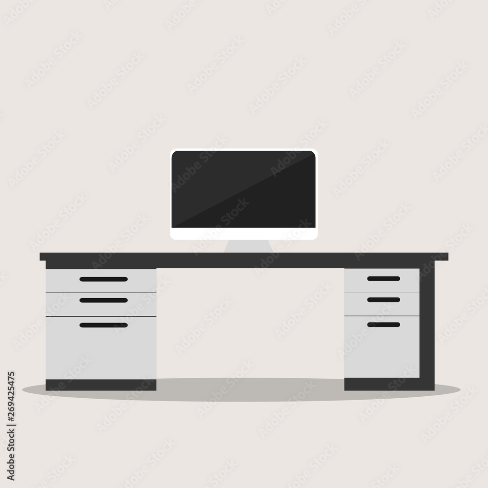 Business desktop design with computer Business desktop design with computer