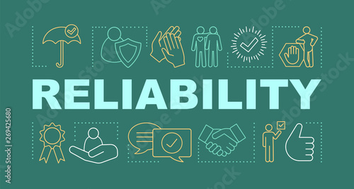 Reliability word concepts banner