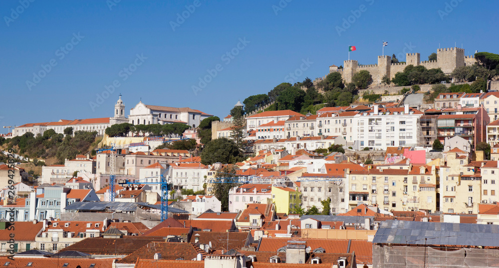 Panoramic view of the city of Lisbon. Portugal.	
